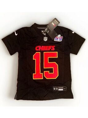 NWT Nike Patrick Mahomes Chiefs Super Bowl LVIII Carbon Jersey - Youth Small 8